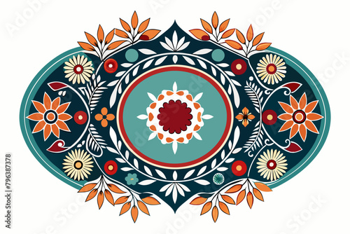 Melamine plate ornament design.