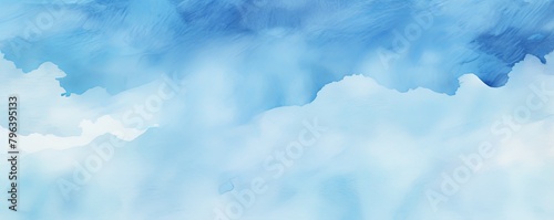 Sky Blue watercolor background texture soft abstract illustration blank empty with copy space