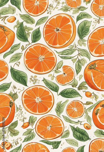 illustration graphic with oranges