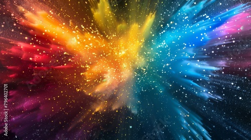 Like a rainbow on steroids a thermal heat map abstract showcases a explosion of colors. photo