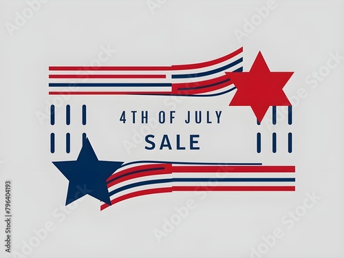 4th of July independence day sale poster