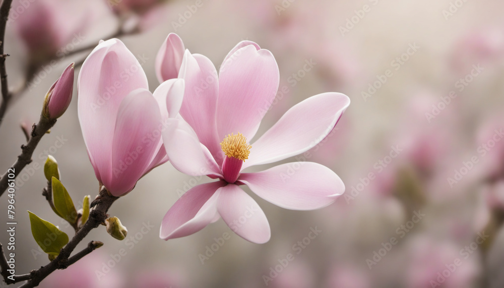 beautiful magnolia in nature