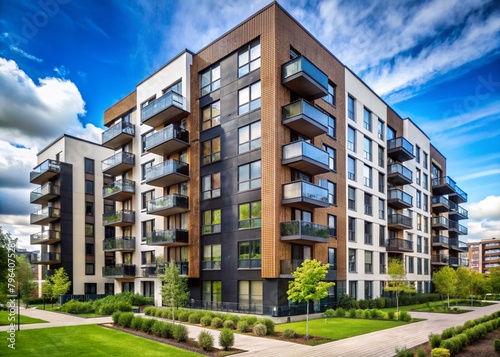 Wallpaper Mural Modern high-rise residential buildings. Construction of new residential areas. New buildings. The construction business. Mortgage for new eco-friendly housing. Torontodigital.ca