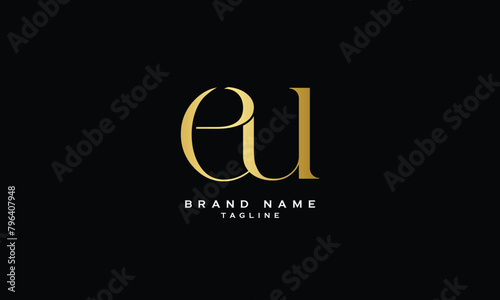 EWU, EUW, WEU, WUE, UWE, UEW, EW, WE, EU, UE, Abstract initial monogram letter alphabet logo design