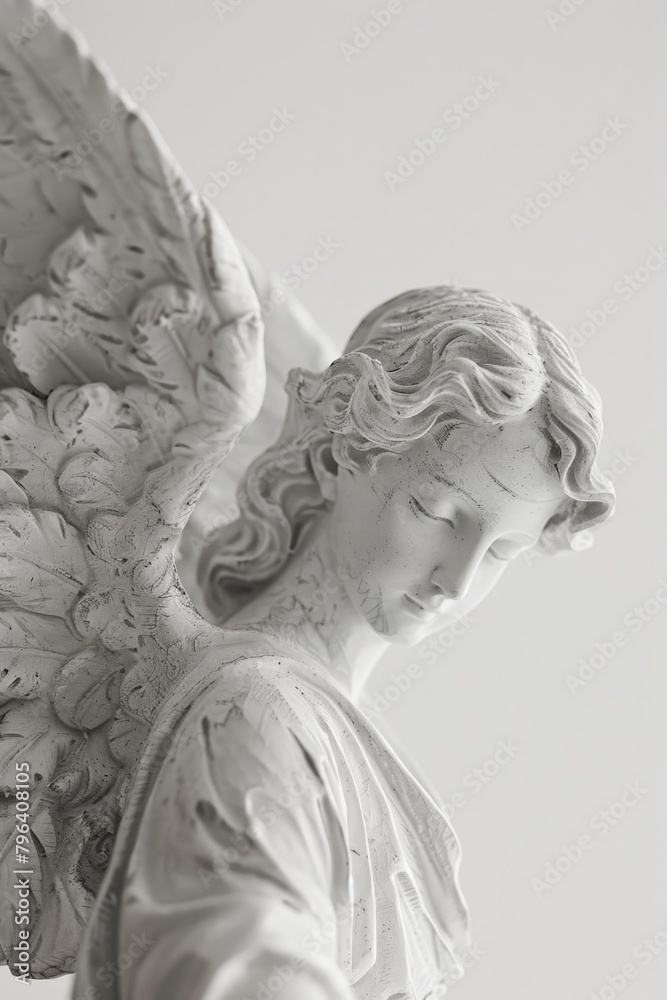 A serene angel holding a cross, suitable for religious concepts