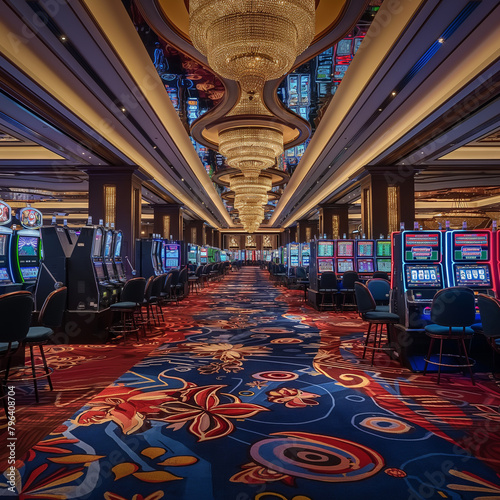 Casino interior with no people inside