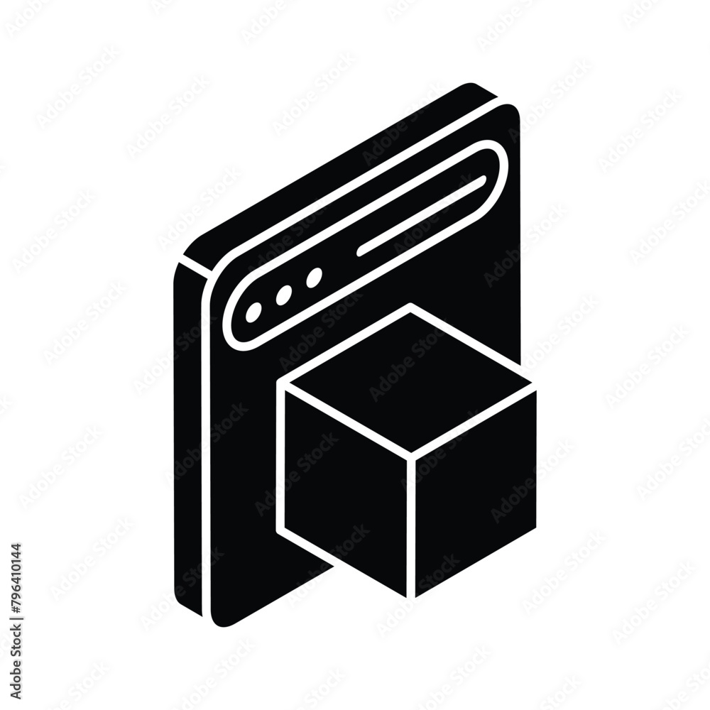 Grab this beautifully design isometric icon of 3d modeling Grab this beautifully design isometric icon of 3d modeling
