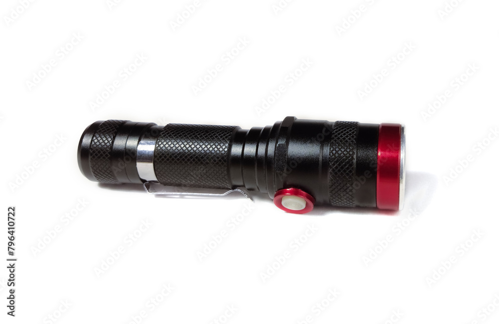 isolated handheld flashlight on white background isolated handheld flashlight on white background