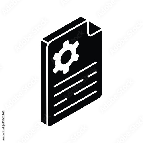 An isometric icon of file management, easy to use and download