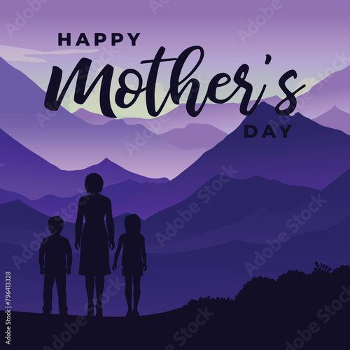 Beautiful Happy Mother's Day Greeting Design