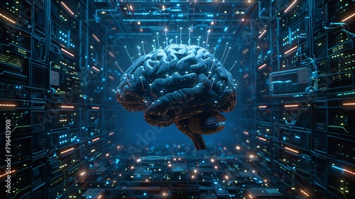 Circuitry of the human brain. photo