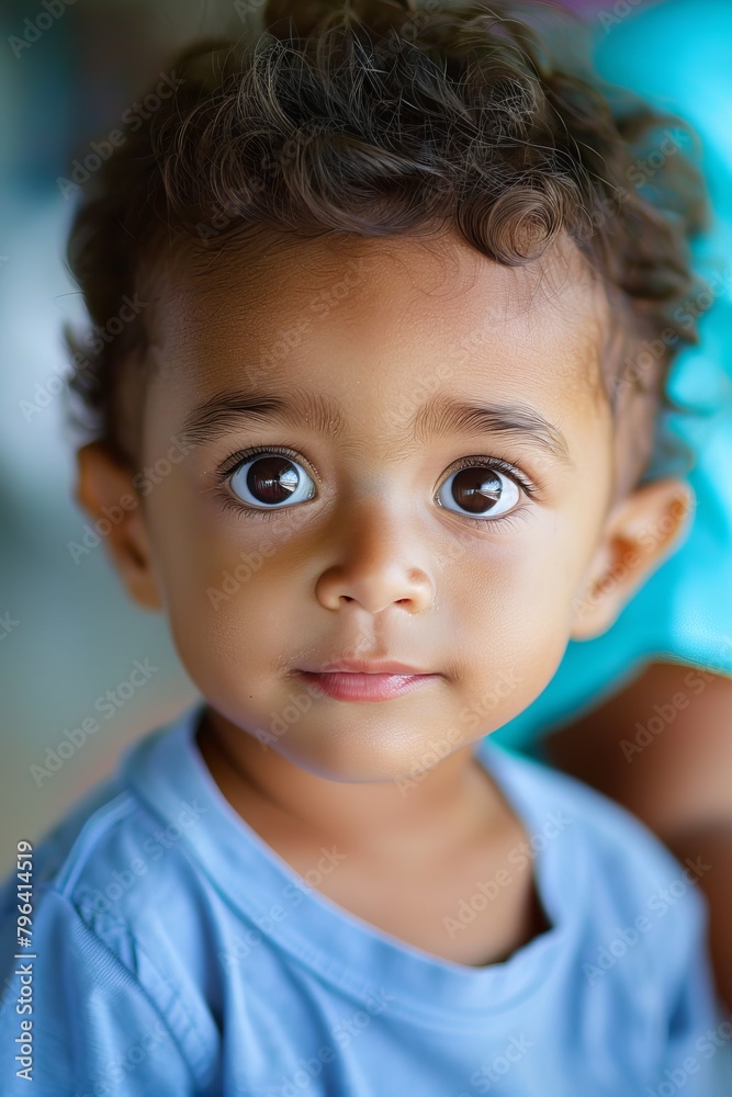 beautiful little boy with brown eyes 
