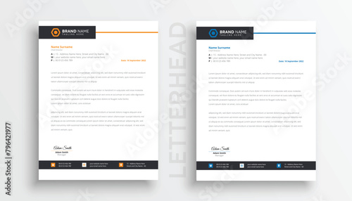 Modern business and corporate letterhead template
