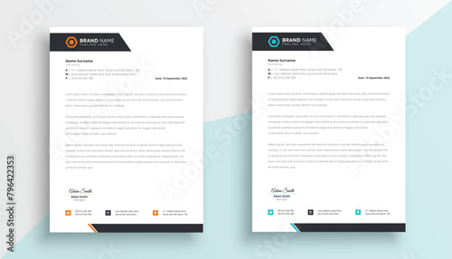 Modern business and corporate letterhead template