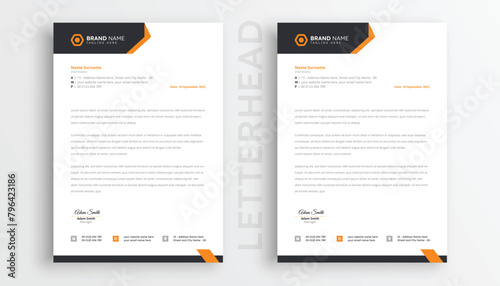 Modern business and corporate letterhead template