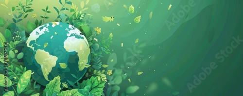 Ecological Earth Day banner with a focus on promoting safety for the planet