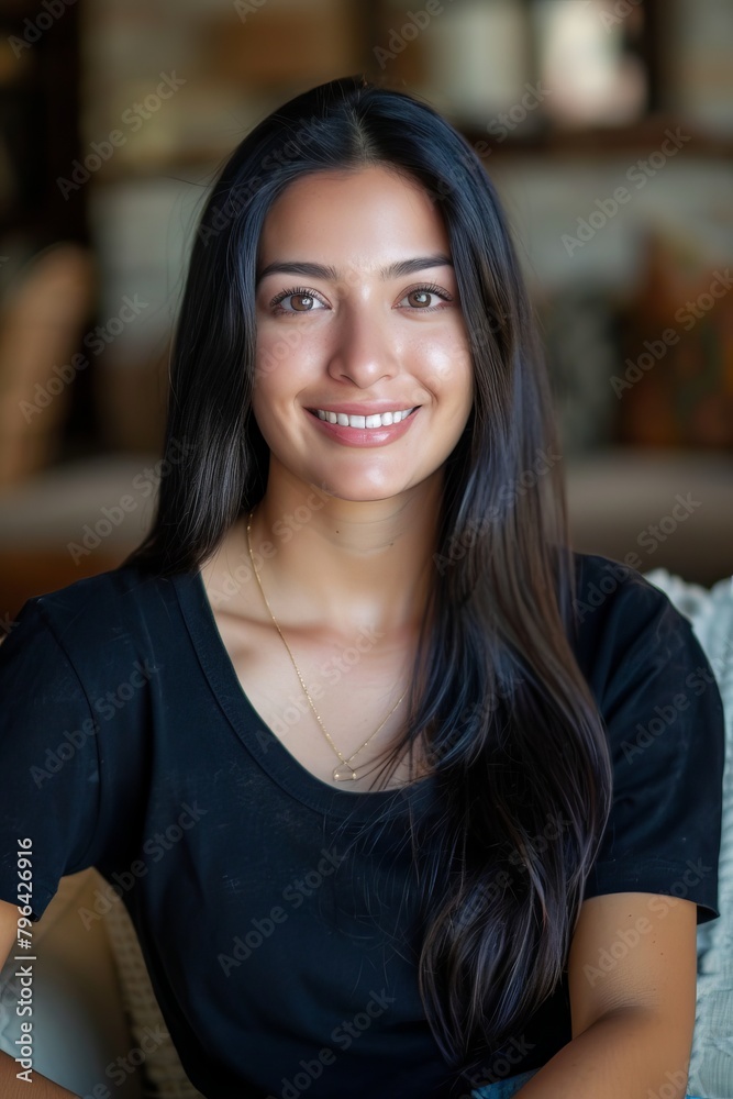 custom made wallpaper toronto digitalReal customer testimonial photo, head and shoulders portrait, warm smile, authentic background, 