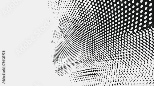 Futuristic abstract horizontal semitone background  photo