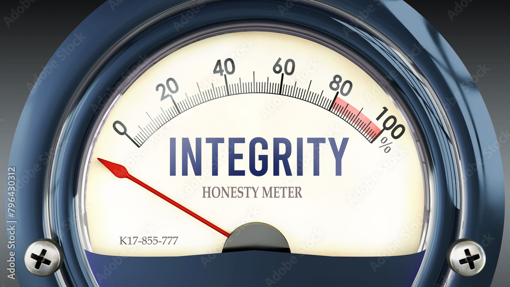 Integrity and Honesty Meter that hits less than zero, showing an ...