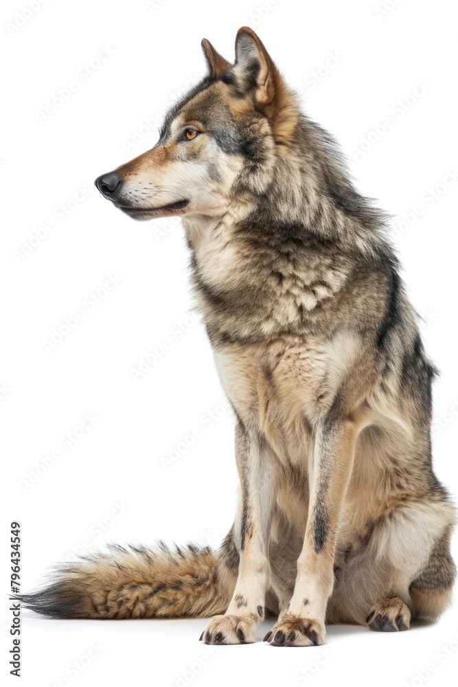 Photo of grey wolf animal mammal canine