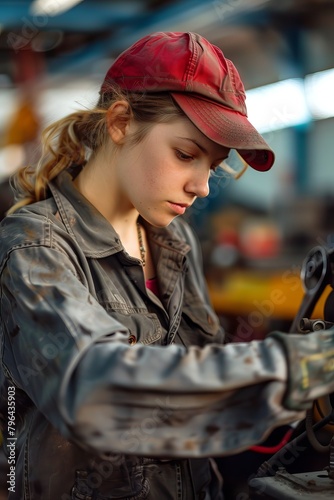 woman working as mechanic 