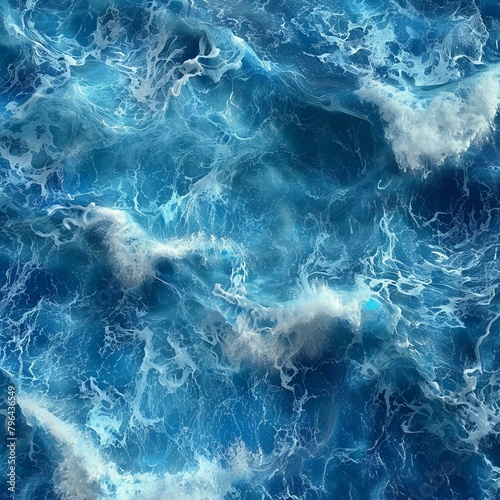 b Deep blue ocean waves 