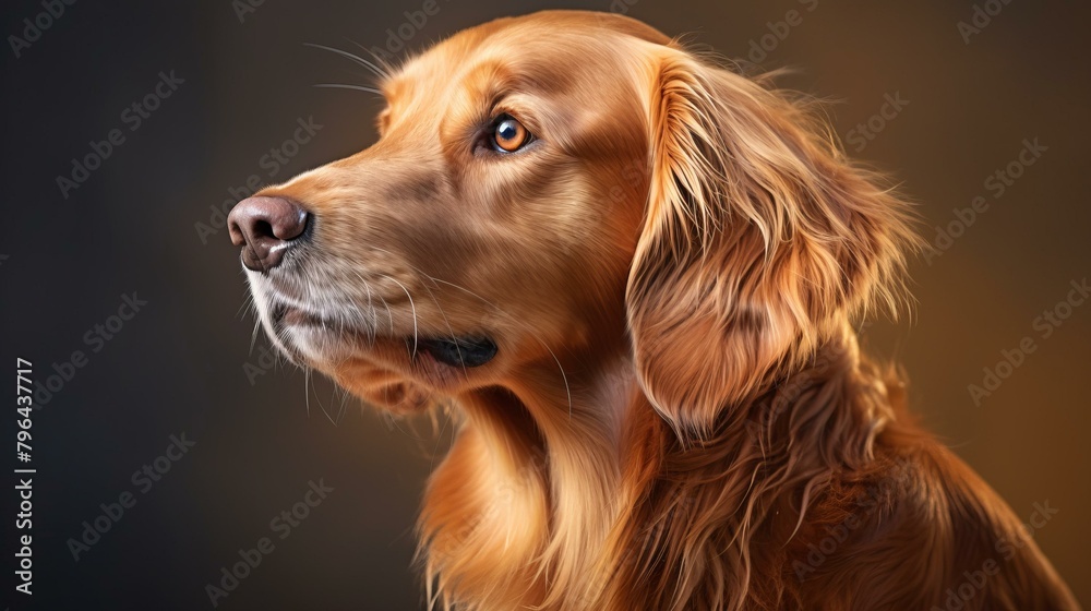 b'A portrait of a golden retriever' b'A portrait of a golden retriever'