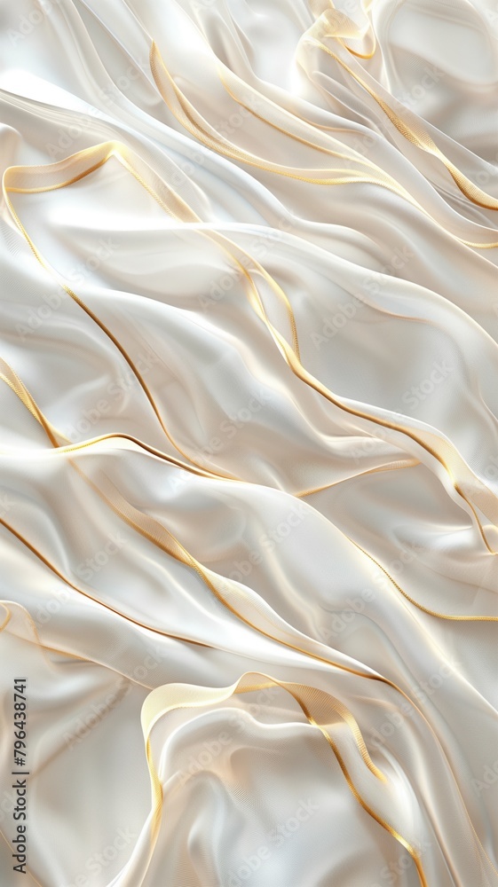 White with golden waves, a dreamlike dance of gentle light White with golden waves, a dreamlike dance of gentle light