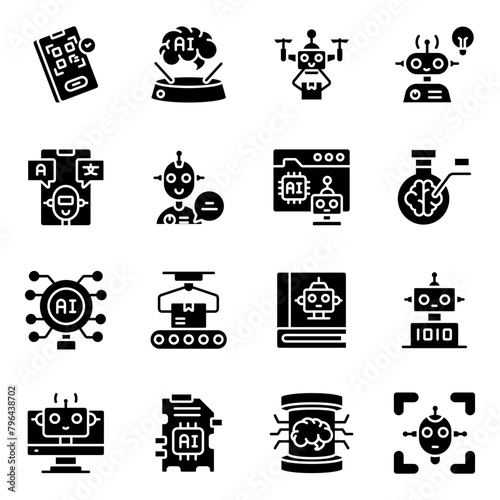 Set of Ai Solid Icons 

