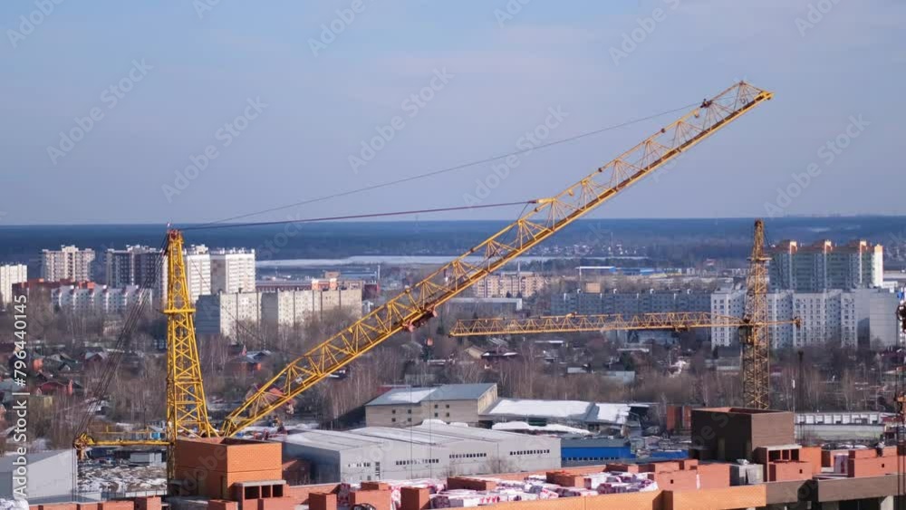Construction of modern high-rise residential buildings. Construction of modern high-rise residential buildings.
