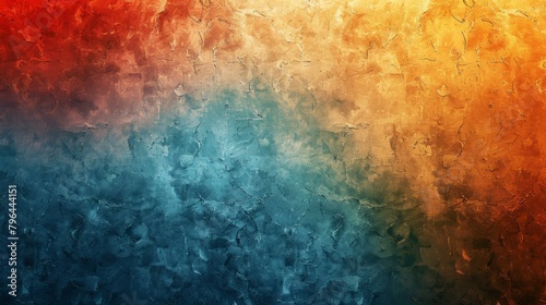 b'Blue and orange abstract painting' photo