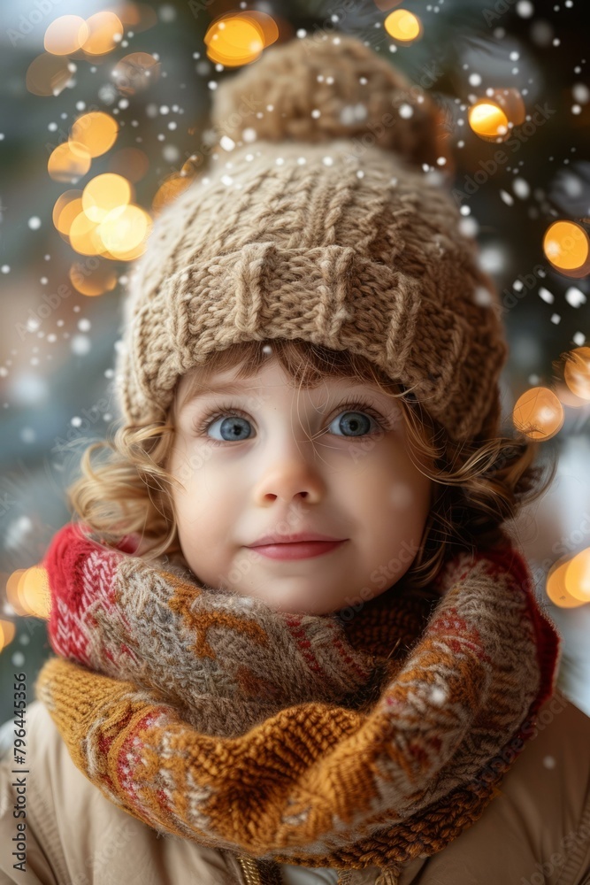 b'Little girl in winter clothes' b'Little girl in winter clothes'