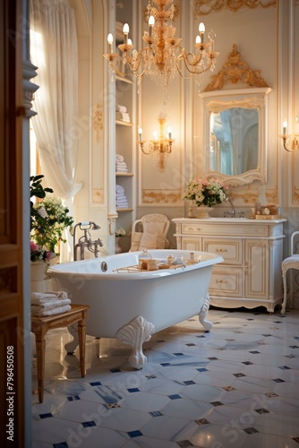 b Ornate and Luxurious Bathroom Interior 