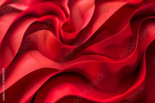 b'Red flowing curves'