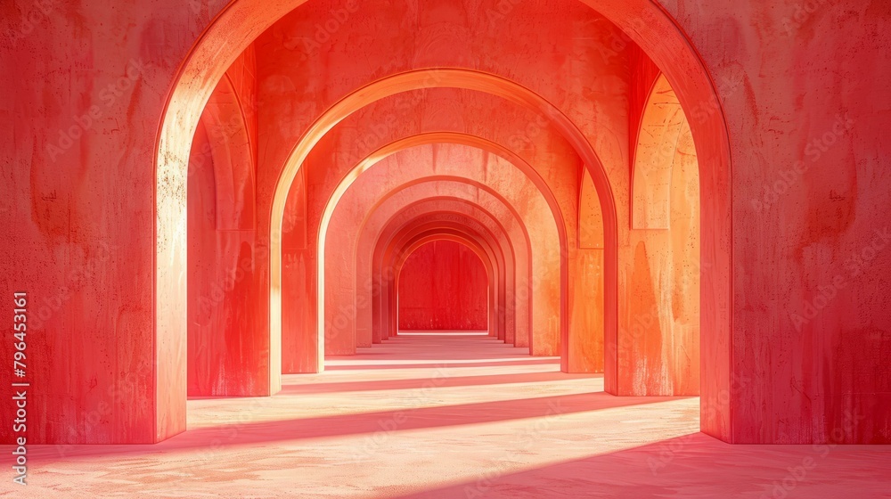 b'Pink Archway'