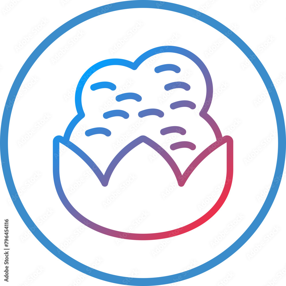 Obraz premium Cauliflower Icon Style