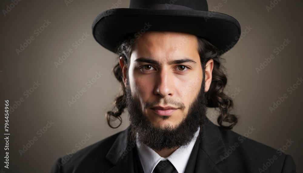 Portrait of religious orthodox Jewish man Portrait of religious orthodox Jewish man