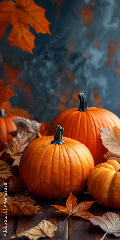 b'A beautiful still life of pumpkins and fall leaves' b'A beautiful still life of pumpkins and fall leaves'