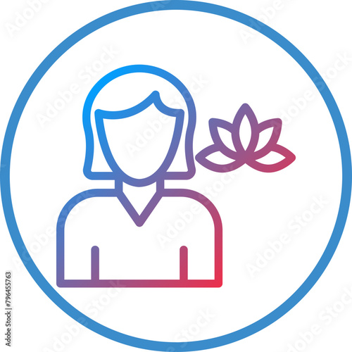 Massage Therapist Icon Style