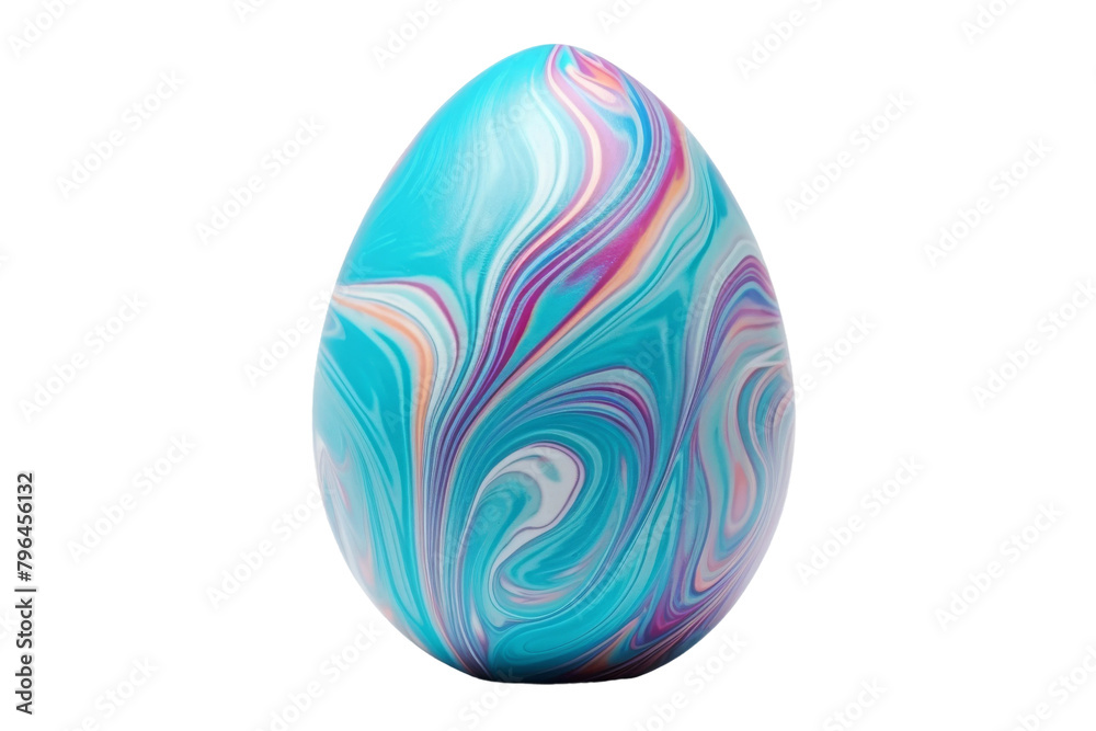 Whimsical Blue and Pink Marbled Egg. On a White or Clear Surface PNG Transparent Background. Whimsical Blue and Pink Marbled Egg. On a White or Clear Surface PNG Transparent Background.