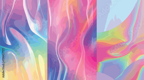 Holographic background collection. Hologram abstract