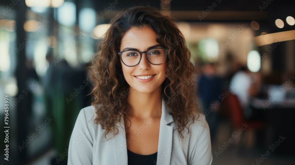 b'Portrait of a young businesswoman smiling in an office environment' b'Portrait of a young businesswoman smiling in an office environment'