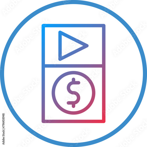 Paid Live Stream Icon Style