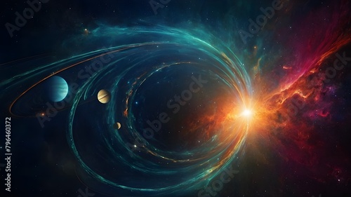 The Colorful abstract wallpaper texture background illustrations stars and planets