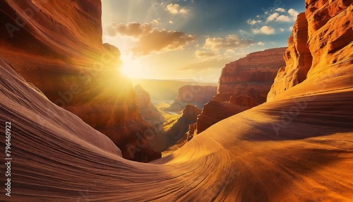 antelope canyon in arizona background travel concept