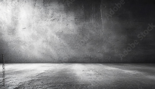 empty gray concrete room studio background background for displaying product product presentation texture background grunge and rough surface backdrop photo