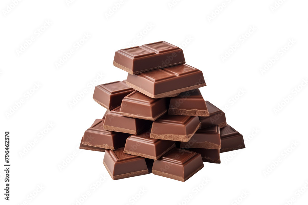 Towering Temptations From the Chocolate Realm. On a White or Clear Surface PNG Transparent Background.