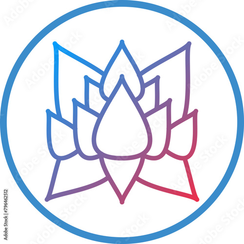 Lotus Flower Icon Style
