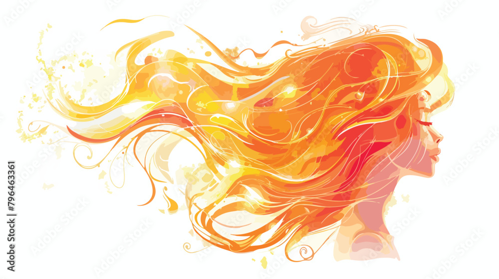 Illustration of astrological sign element fire as a background