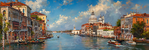 panorama of the town, Venice Canal Italy